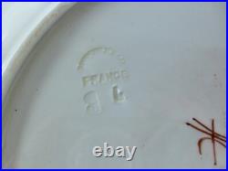 Rouen Faïence Assiette Plat En Céramique Émaille France Signe Art Deco