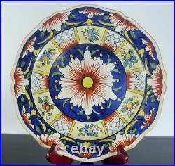Rouen Faïence Assiette Plat En Céramique Émaille France Signe Art Deco