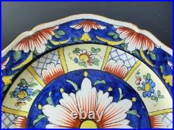 Rouen Faïence Assiette Plat En Céramique Émaille France Signe Art Deco