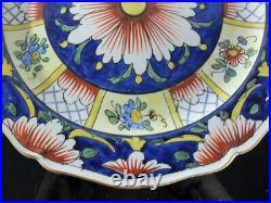Rouen Faïence Assiette Plat En Céramique Émaille France Signe Art Deco