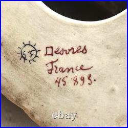 SERRE LIVRES Céramique GABRIEL FOURMAINTRAUX Faïence DESVRES, Art Déco 1930