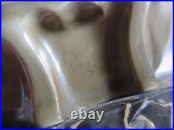 SPLENDIDE STATUE MARQUISE CERAMIQUE PUGI DLG Italie CACCIAPUOTI Ca. 1930