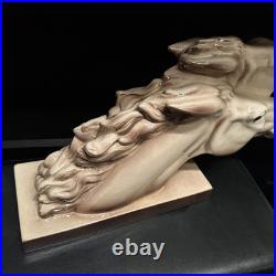 Sculpture En Céramique Art Déco Les Chevaux Signé Charles Lemanceau 1930