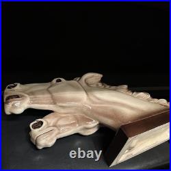 Sculpture En Céramique Art Déco Les Chevaux Signé Charles Lemanceau 1930