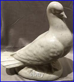 Sculpture Statue 20ème XXème Céramique Orchiès Craquelé Art Deco Oiseau ancien