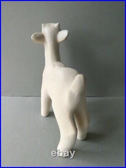 Sculpture animalière, agneau en céramique crispée, Sèvres Vinsare, Art Deco 1930
