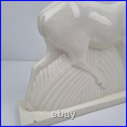 Sculpture, primavera, art deco, 1930, Biche, Made In France, Céramique