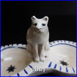 Sel poivre poterie céramique fait main chat art déco table cuisine France N7558
