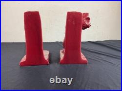 Serre livres en Céramique ART DÉCO animalier chien qui joue avec un escargot