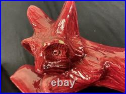 Serre livres en Céramique ART DÉCO animalier chien qui joue avec un escargot