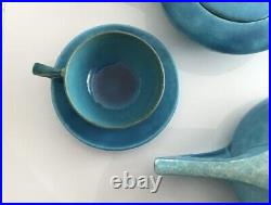 Service à thé en céramique signé Lachenal. Art Déco