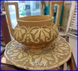 Signé Simonin Vase Art Déco Faïence Céramique Art Nouveau Liberty XXe