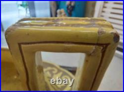 Signé Simonin Vase Art Déco Faïence Céramique Art Nouveau Liberty XXe