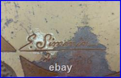 Signé Simonin Vase Art Déco Faïence Céramique Art Nouveau Liberty XXe