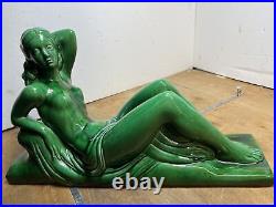 Statue Charles Lemanceau Femme Nue Signée Numérotée Art Déco (réf n. 1)