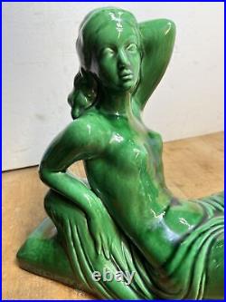 Statue Charles Lemanceau Femme Nue Signée Numérotée Art Déco (réf n. 1)