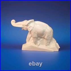 Statue Éléphant Céramique Craquelé Art Déco Dolly Par Lejan