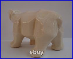 Statue Figurine Ours Animalier Style Cubiste Porcelaine Ceramique