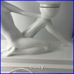 Sublime Lampe Vintage en Céramique et Opaline Design Femme Nue 1970s Art Déco Sublime Lampe Vintage en Céramique et Opaline Design Femme Nue 1970s Art Déco