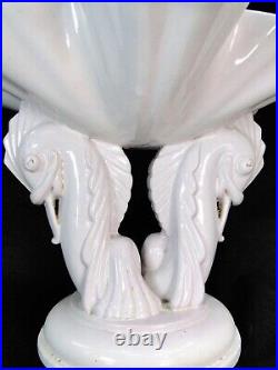 Sue Et Mare Rare Coupe Ceramique Blanche Service Art Deco Poissons Authentique