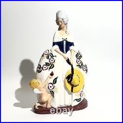 Sujet céramique signé Geneviève Granger Art Déco Etling 1920-30 Marquise Putti