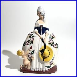 Sujet céramique signé Geneviève Granger Art Déco Etling 1920-30 Marquise Putti