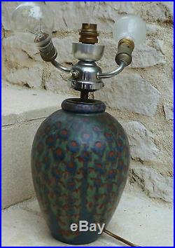 Superbe Lampe Vase Epoque Art Deco Ceramique Gres De Revernay