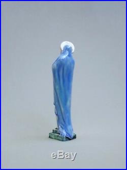 Superbe Vierge De Tendresse A L'enfant Ceramique Art Deco Signee, Dlg Heuvelmans