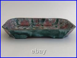 Superbe ancien PLAT CREUX VIDE POCHE signé CAZAUX en CERAMIQUE ART DECO oiseau