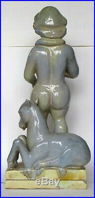 Très grand grès Paul Schenck sculpture XXe Art Déco Wiener Werkstatte 1920