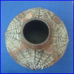 V66 RARE Grand Vase Céramique Joseph STRNACT Art Déco Toile Araignée Spider Web