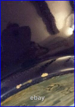 VASE ART DECO BLEU CERAMIQUE CAB Bordeaux ART EN GRES VERNISSÉ Félix Gète