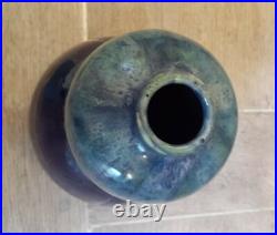 VASE ART DECO BLEU CERAMIQUE CAB Bordeaux ART EN GRES VERNISSÉ Félix Gète
