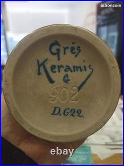 VASE Ancien CHARLES CATTEAU GRES KERAMIS. CERAMIQUE ART DECO 1920-1930