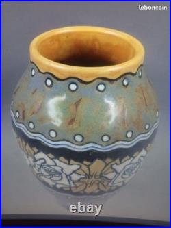 VASE Ancien CHARLES CATTEAU GRES KERAMIS. CERAMIQUE ART DECO 1920-1930