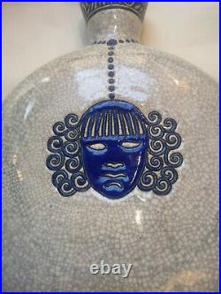 Vase ART DÉCO 1930 1920 PRIMAVERA LONGWY céramique Craquelée No Gueden