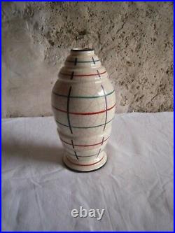 Vase Art Deco Ceramique Craquelee