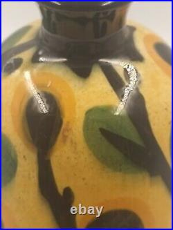 Vase Art Déco Céramique Émaillée Signé La Maîtrise France Années 1920 1930 Vase Art Déco Céramique Émaillée Signé La Maîtrise France Années 1920 1930