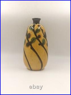 Vase Art Déco Céramique Émaillée Signé La Maîtrise France Années 1920 1930 Vase Art Déco Céramique Émaillée Signé La Maîtrise France Années 1920 1930