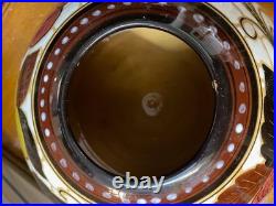 Vase Art Deco Ceramique Vernissee Decor Floral Forme Ronde Italie