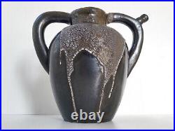 Vase Art Deco Francais De Leon Pointu Gres Ceramique Saint Amand En Puisaye