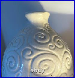 Vase Art Déco Saint-Clément signé Olive Gravée (1920-1930) céramique