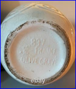 Vase Art Déco Saint-Clément signé Olive Gravée (1920-1930) céramique