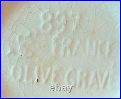 Vase Art Déco Saint-Clément signé Olive Gravée (1920-1930) céramique