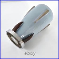 Vase Art Deco Vintage Scandinave 1920 Ceramique Palissandre Chrome 20s Retro