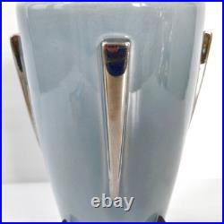 Vase Art Deco Vintage Scandinave 1920 Ceramique Palissandre Chrome 20s Retro