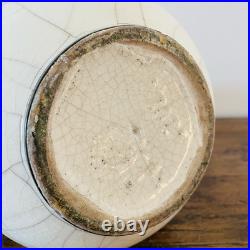 Vase Art Déco début 20e siècle Céramique craquelée à décor polychrome stylisé