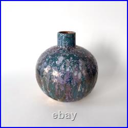 Vase Art Déco en céramique émaillée irisée à Sèvres de MNF Vinsare 1930s