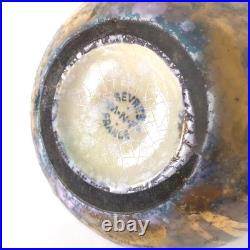 Vase Art Déco en céramique émaillée irisée à Sèvres de MNF Vinsare 1930s