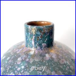 Vase Art Déco en céramique émaillée irisée à Sèvres de MNF Vinsare 1930s